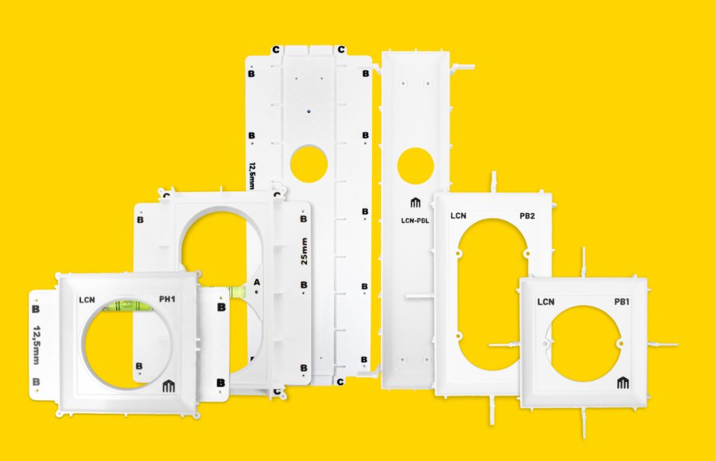 Bild aller Montagerahmen der LCN-PH und LCN-PB Serie.